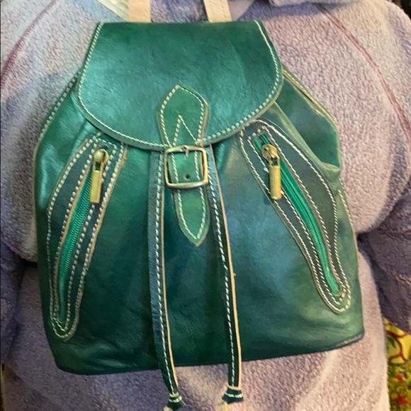 Moroccan Leather Backpack - Picture 12 of 13